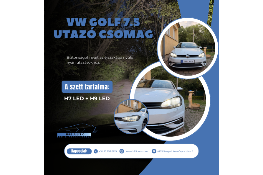 VW Golf 7.5 utazó csomag